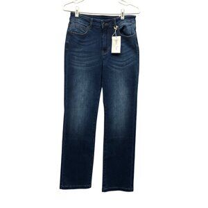 Grace & Lace Jeans Womens Size 6 Fleece Lined Straight Leg Denim Pants NEW